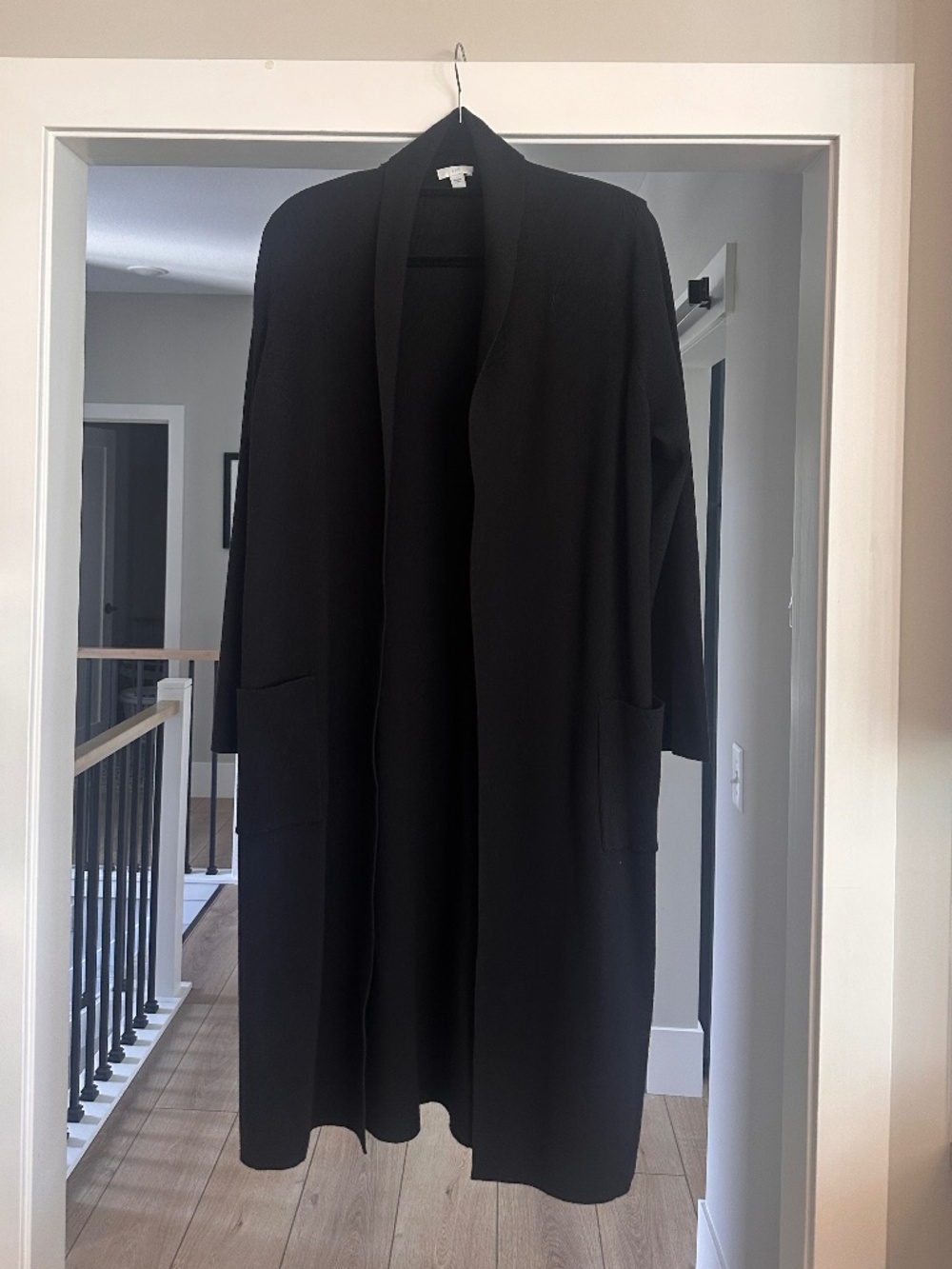 J Jill Black Duster Cardigan Sweater